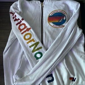 White Aviator Nation Hoodie